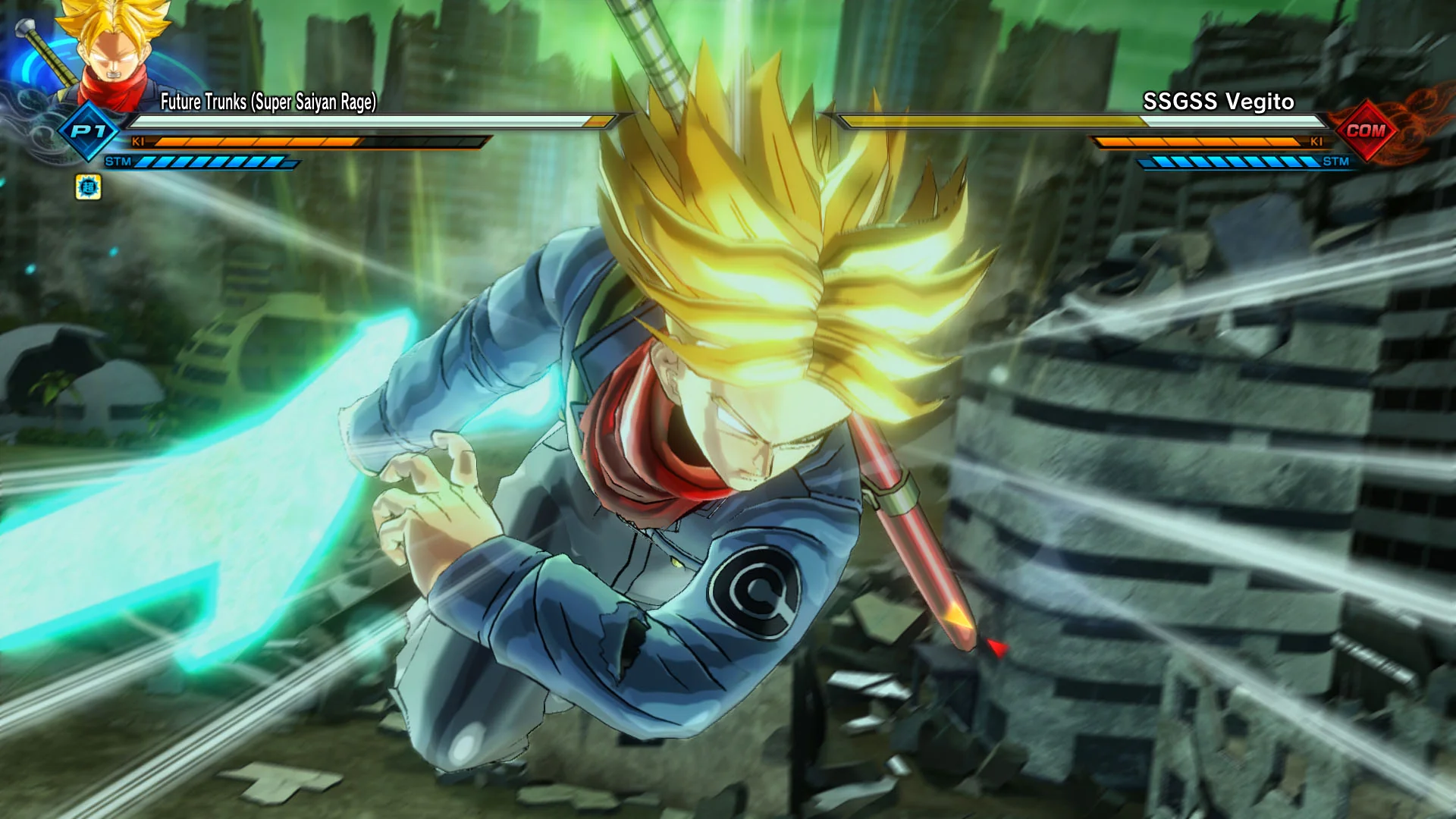 Super Rage Future Trunks Super Saiyan Rage (Including with pupils version ...