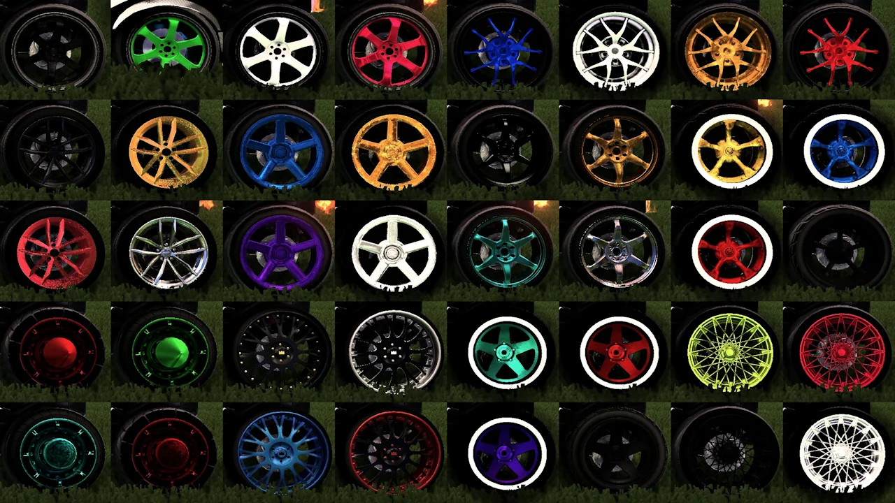 10 NEW painted wheels [full pack] - Rocket League Mod - Video Game Mods ...