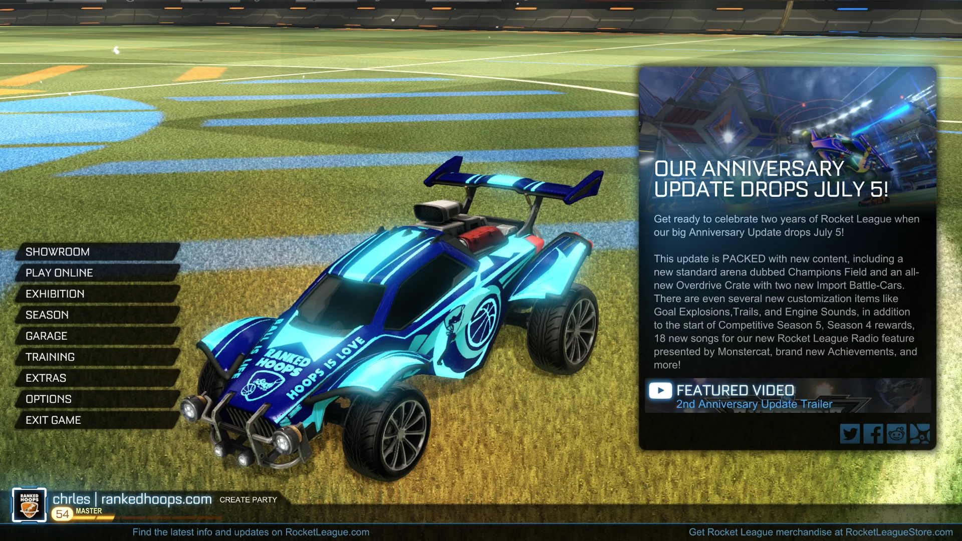Octane decal for rankedhoops.com (no longer glows) - Rocket League Mod ...